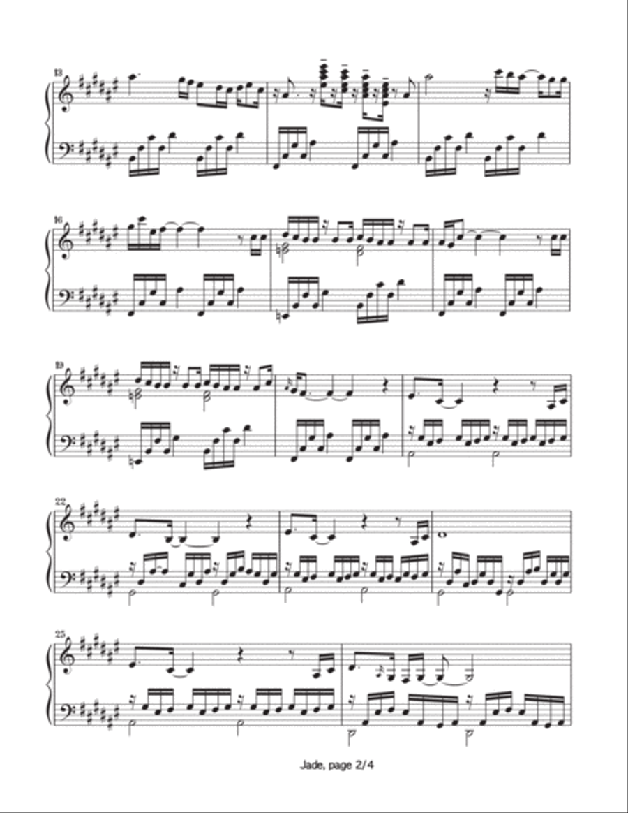 Jade Jade Piano Solo scores gallery preview page 3