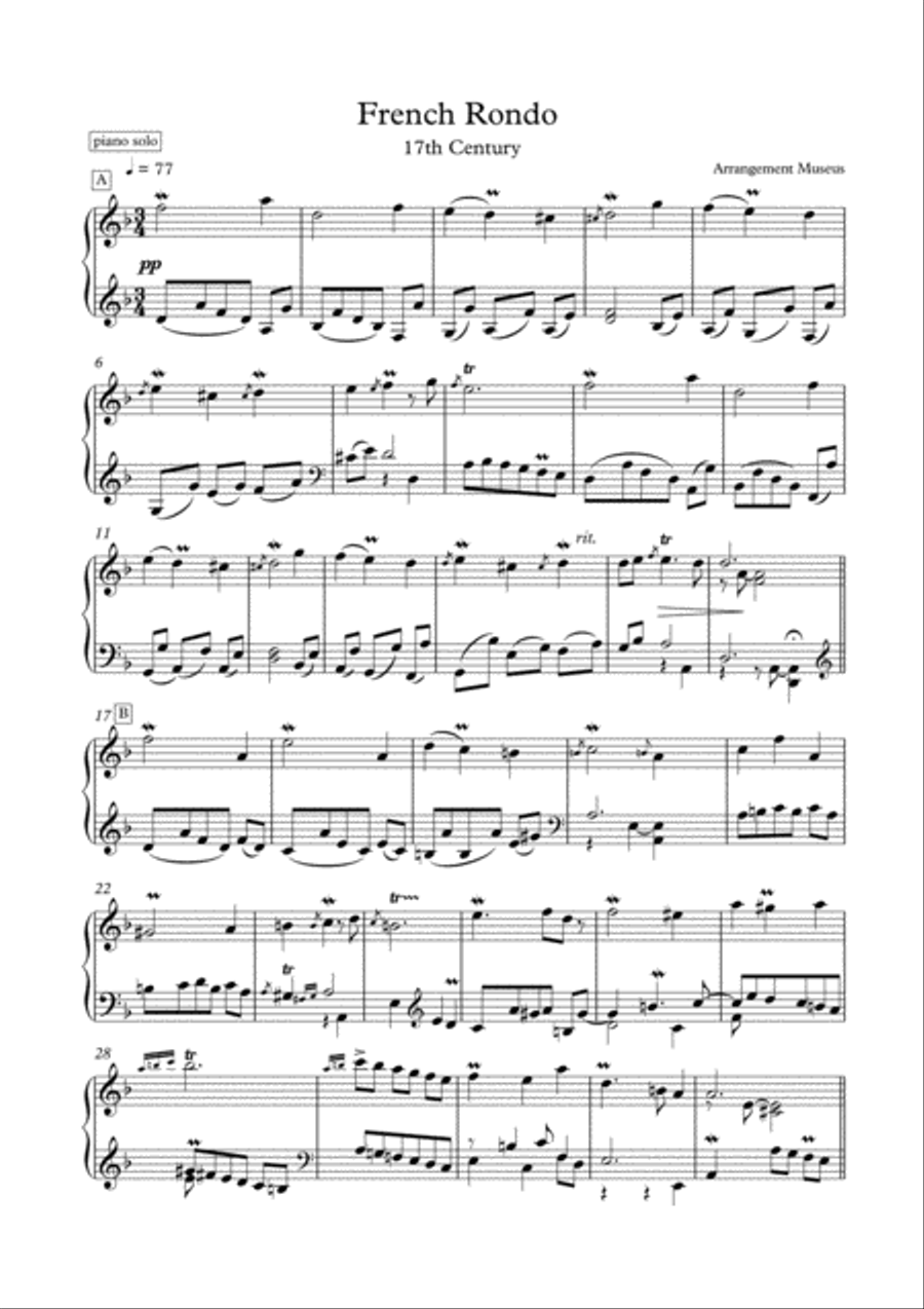 Masterpieces for solo piano 4 by J. Rameau and C. Gounod Piano Solo scores gallery preview page 5