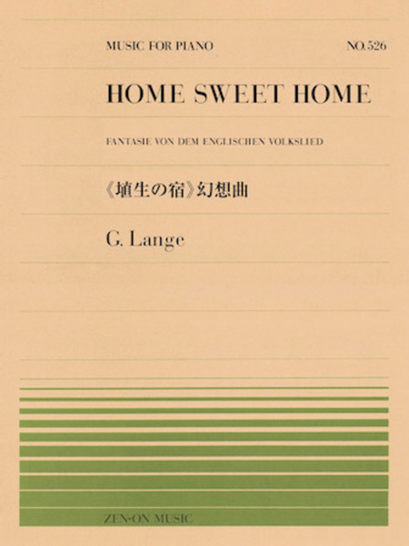 Home Sweet Home: Fantasie Von Dem Englischen Volkslied