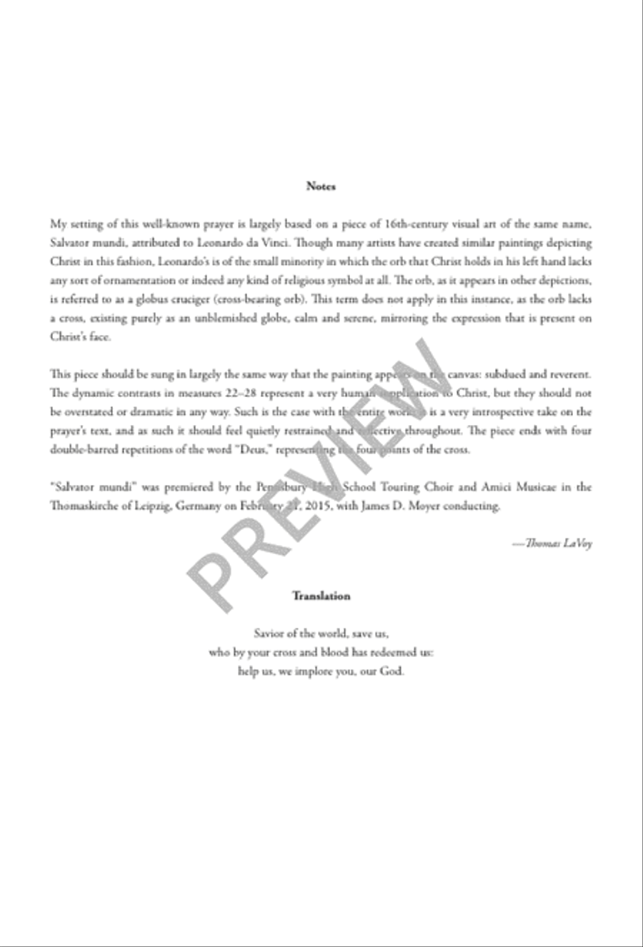Salvator mundi 4-Part scores gallery preview page 3