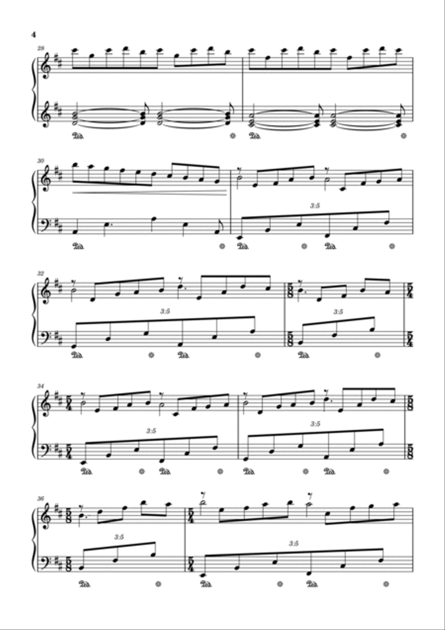 Nostalgia Piano Solo scores gallery preview page 4