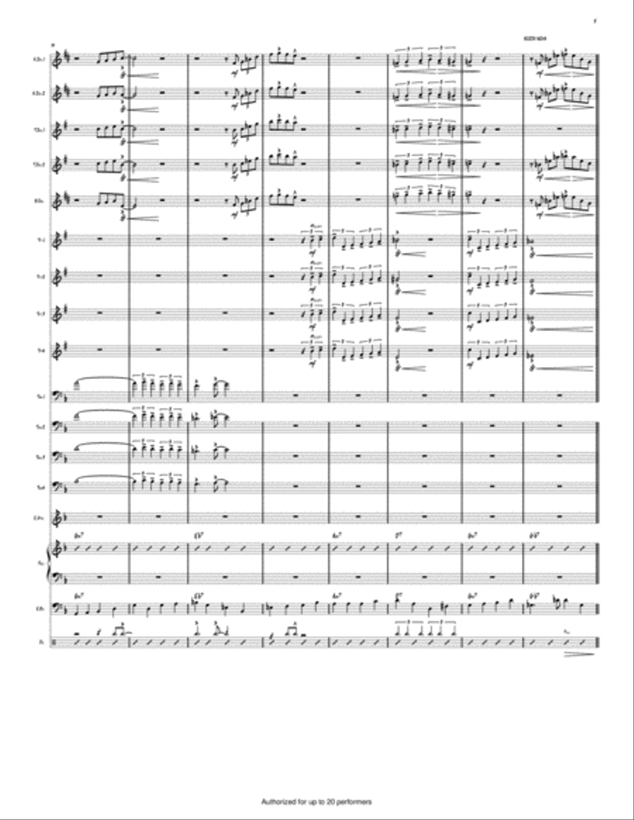 Girl From Ipanema (Instrumental) Large Ensemble scores gallery preview page 5