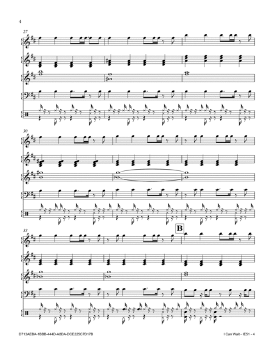 I Can Wait Small Ensemble scores gallery preview page 4