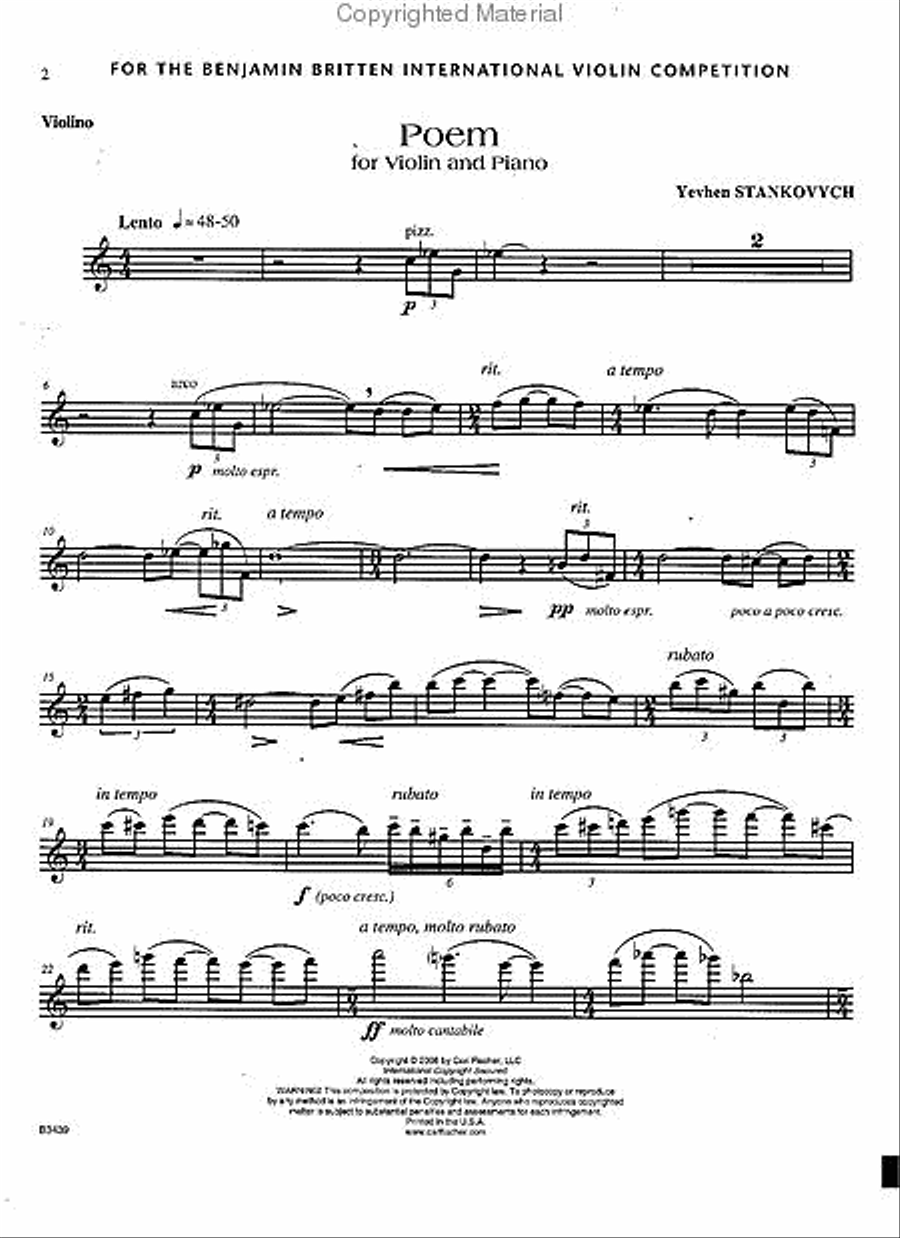 Poem Violin Solo scores gallery preview page 2