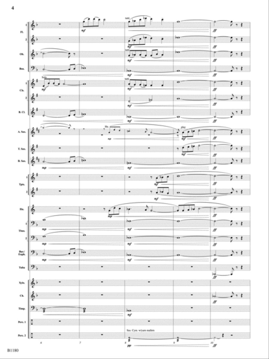 Ancient Visions: Score Concert Band scores gallery preview page 4