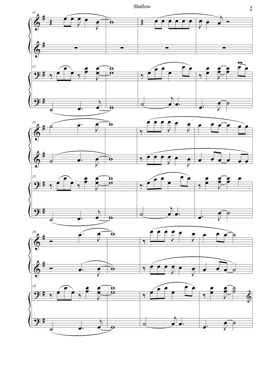 Shallow Piano scores gallery preview page 2