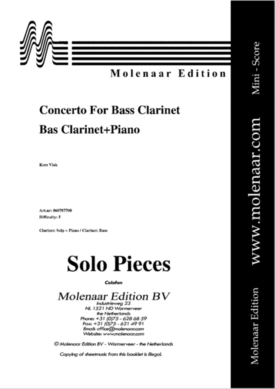 Concerto for Bass Clarinet Bass Clarinet scores gallery preview page 2