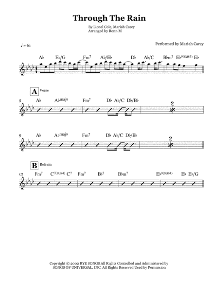 Through The Rain Small Ensemble scores gallery preview page 2
