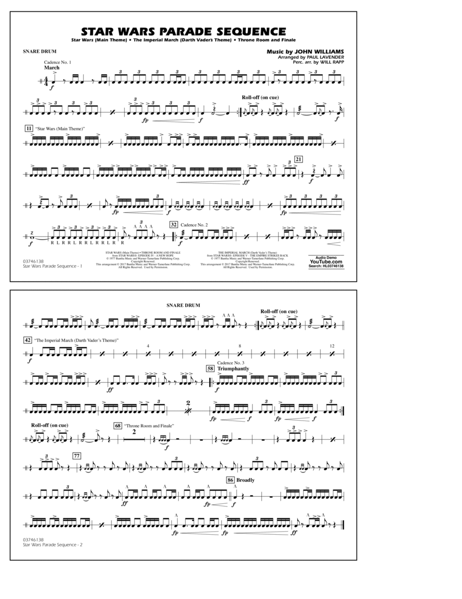 Star Wars Parade Sequence - Snare Drum