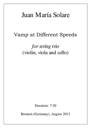 Book cover for Vamp at Different Speeds [string trio]