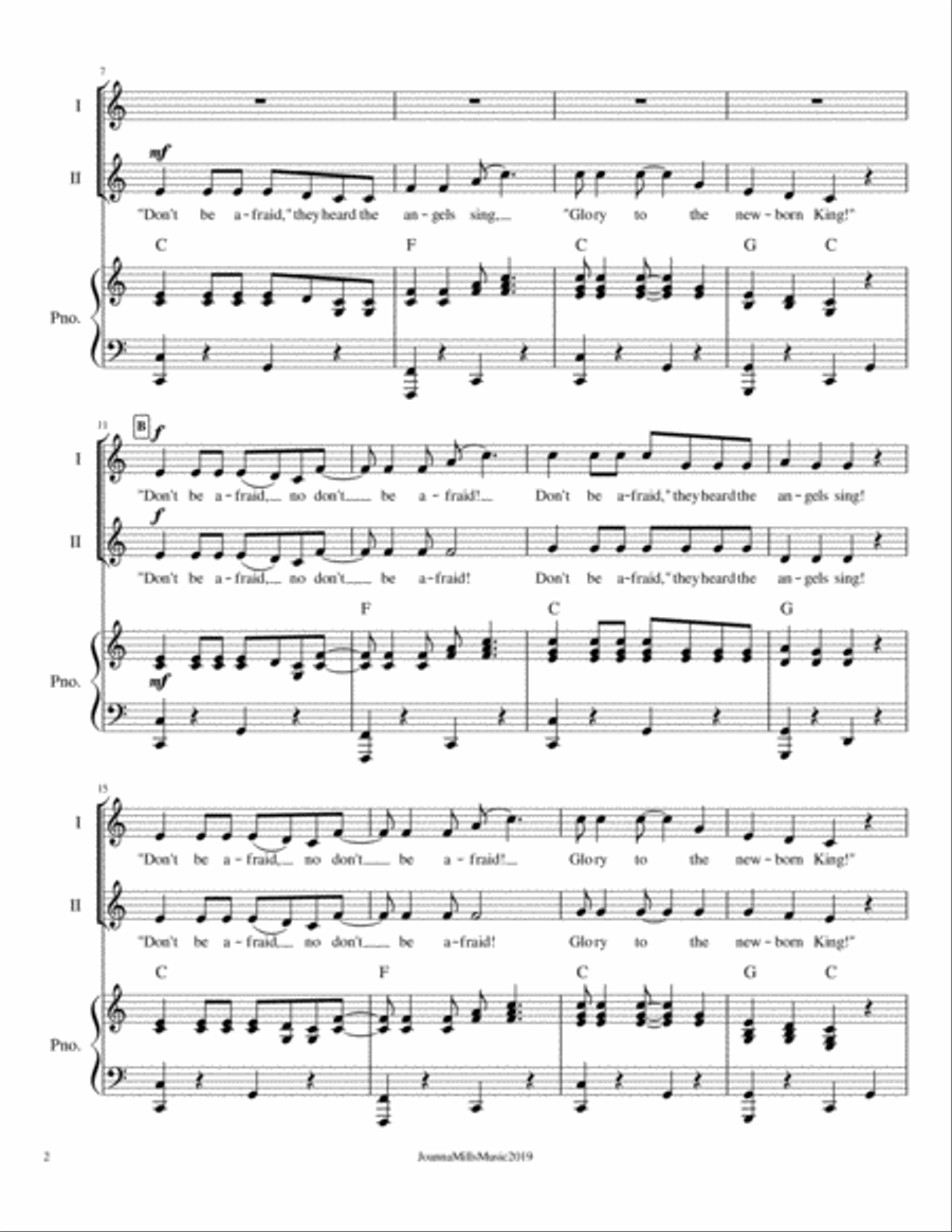 Don't Be Afraid! (2-Part Choir) 2-Part scores gallery preview page 3