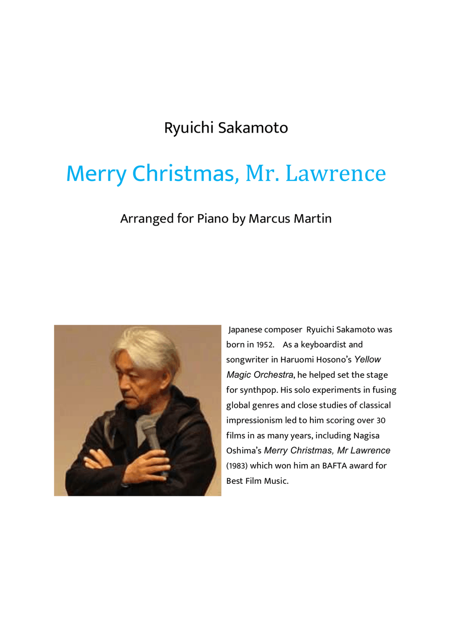 Merry Christmas, Mr. Lawrence Piano Solo scores gallery preview page 1