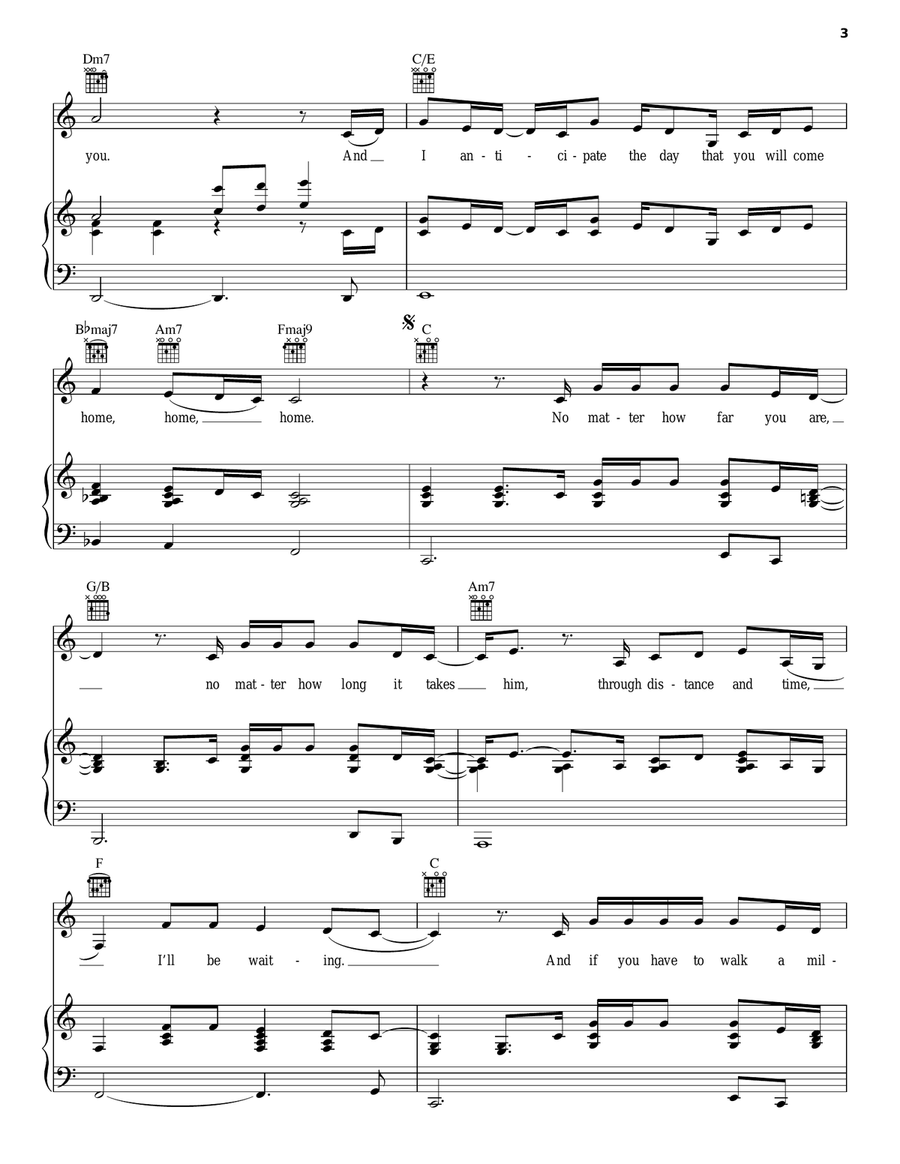 Distance And Time Piano, Vocal, Guitar scores gallery preview page 3