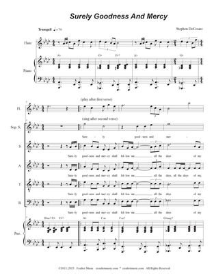 Surely Goodness And Mercy (Solo and SATB Divisi)