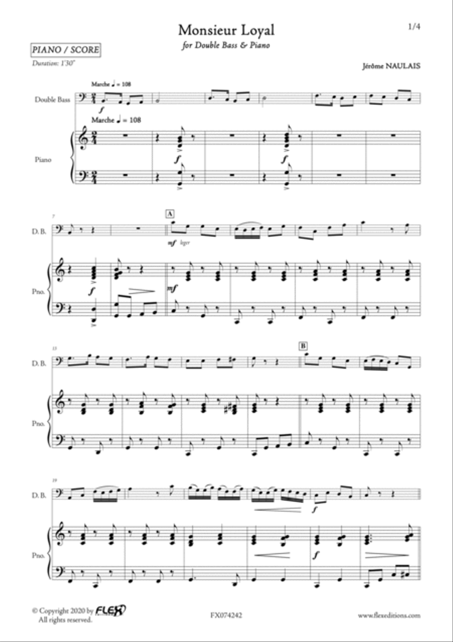 Monsieur Loyal Double Bass scores gallery preview page 2