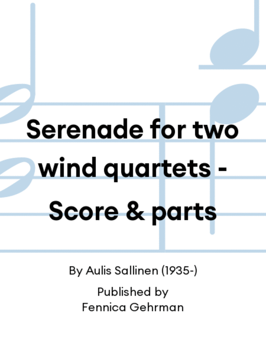 Serenade for two wind quartets: Score & parts Bassoon scores gallery preview page 1
