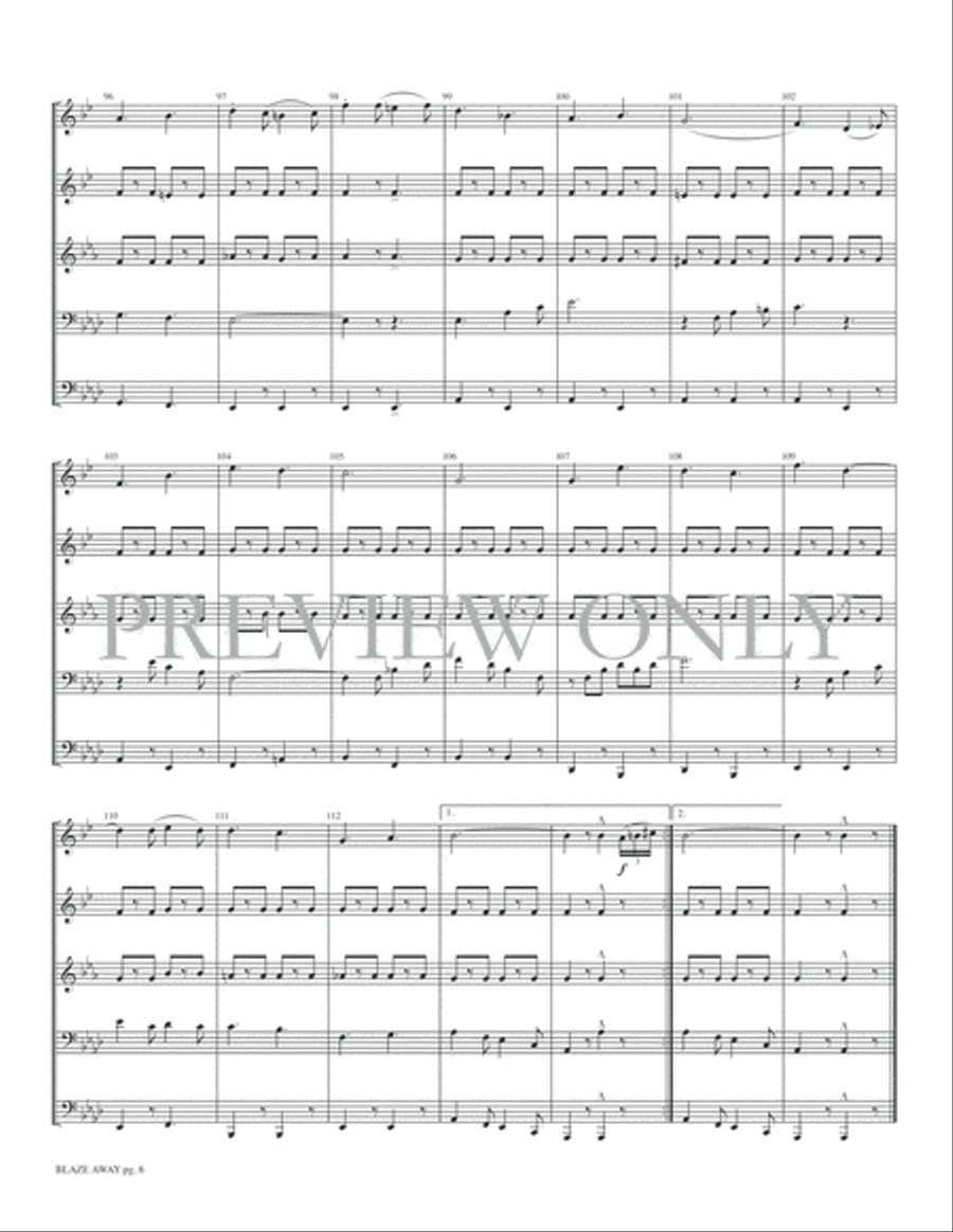 Blaze Away Blaze Away Brass Quintet scores gallery preview page 8