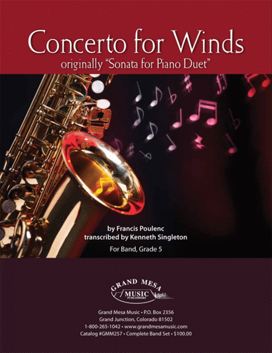 Concerto for Winds Concerto for Winds Concert Band scores gallery preview page 1