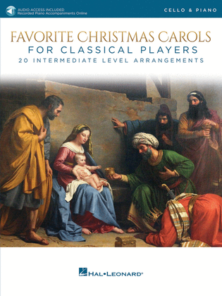 Book cover for Favorite Christmas Carols for Classical Players – Cello and Piano