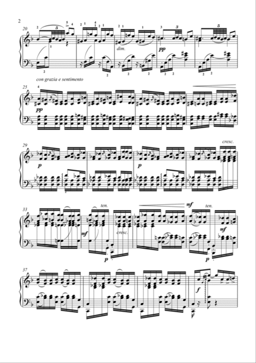 Tchaikovsky-Nocturne Op. 10 Nr.1(Piano) Piano Solo scores gallery preview page 3