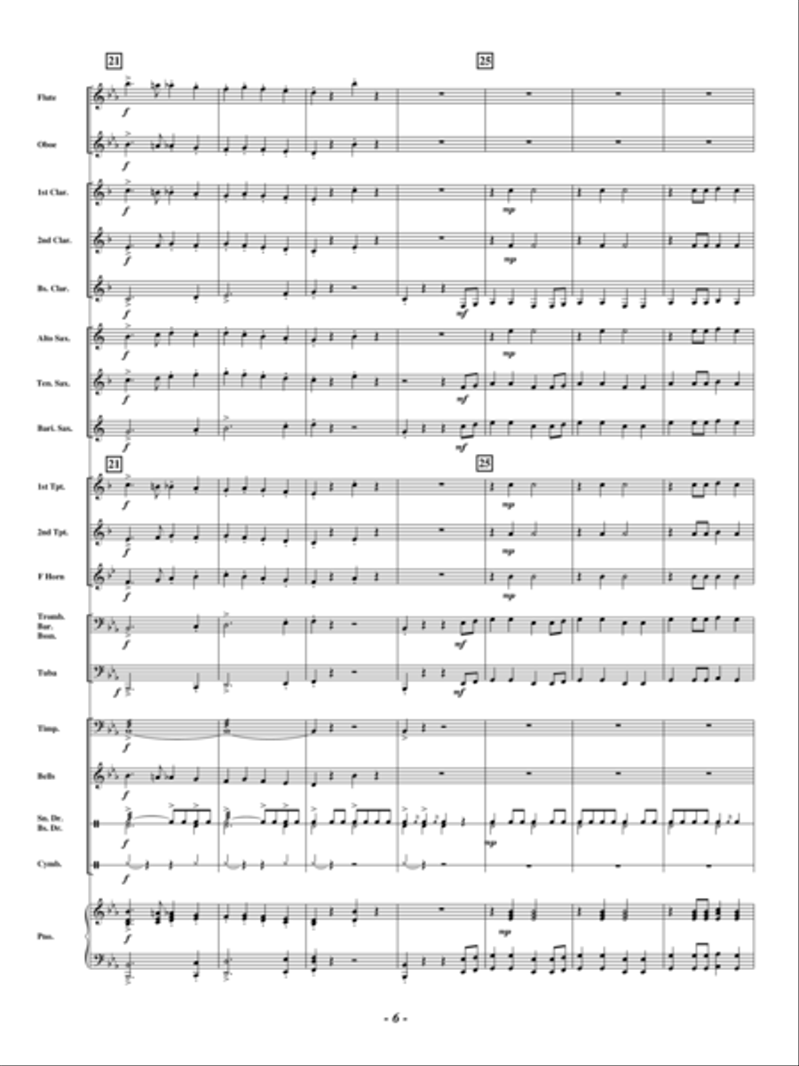 American Folk Dance American Folk Dance Concert Band scores gallery preview page 5