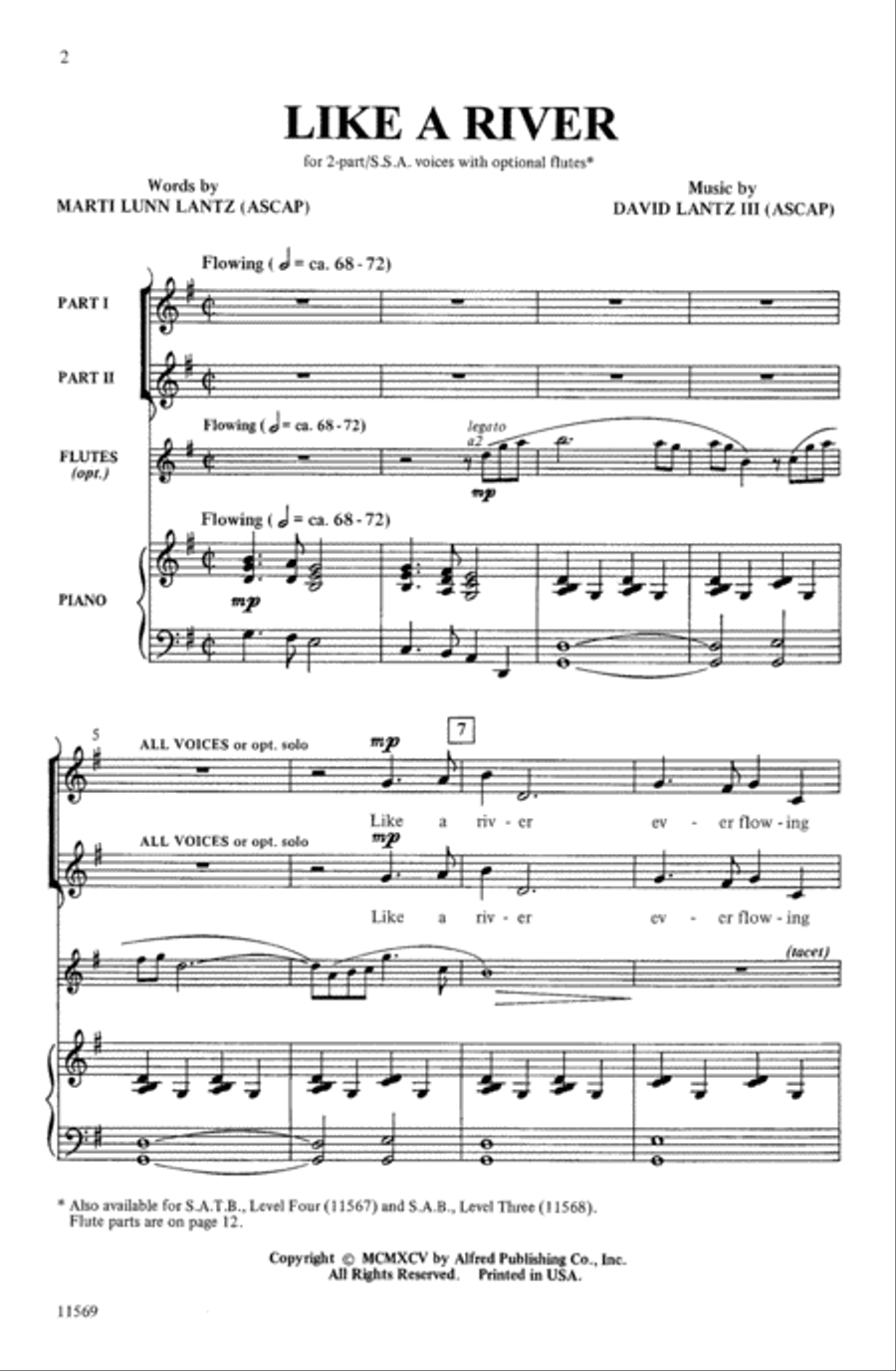 Like a River Like a River Choir scores gallery preview page 1