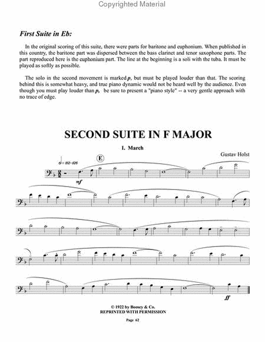 Euphonium Excerpts from the Standard Band and Orchestral Library