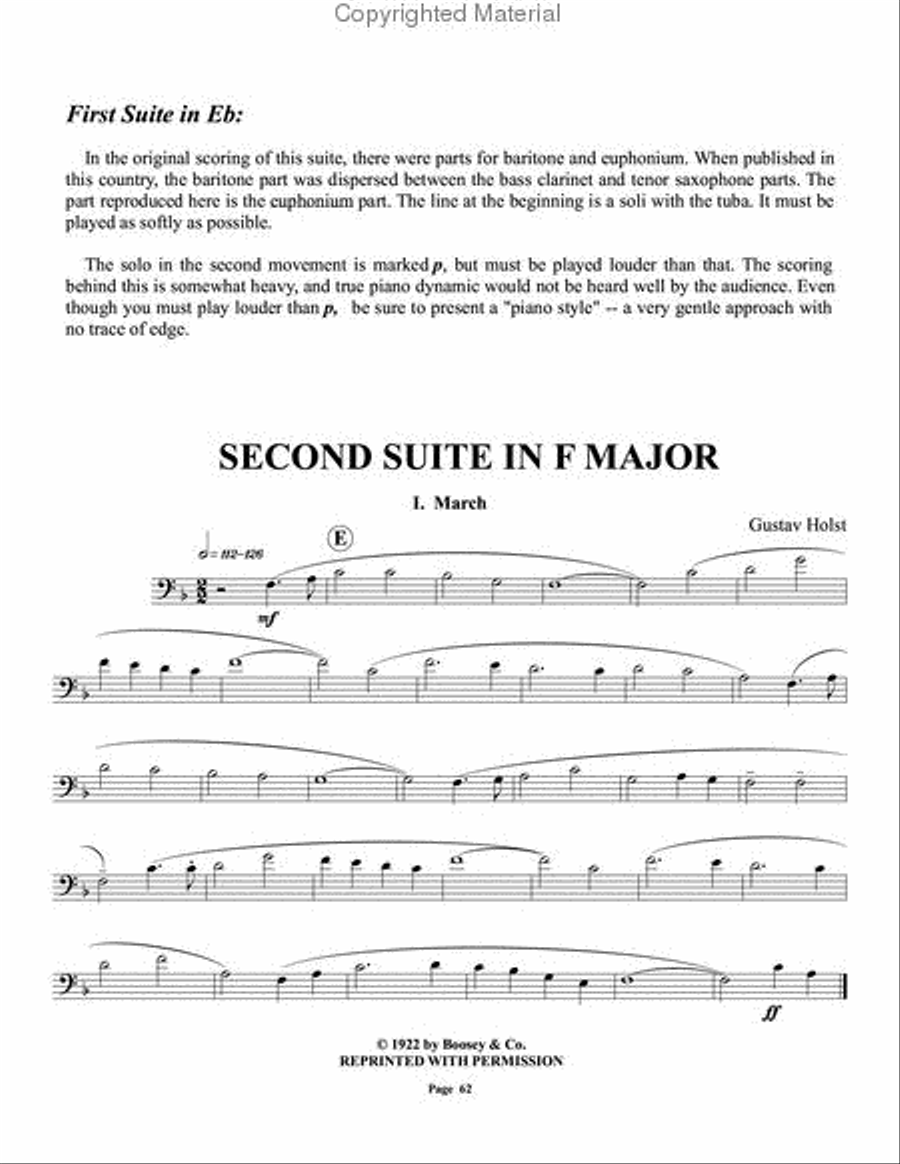 Euphonium Excerpts from the Standard Band and Orchestral Library