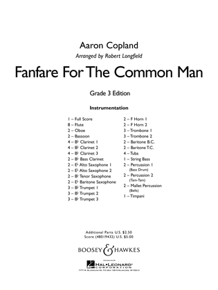 Fanfare For The Common Man (arr. Robert Longfield) - Conductor Score (Full Score)
