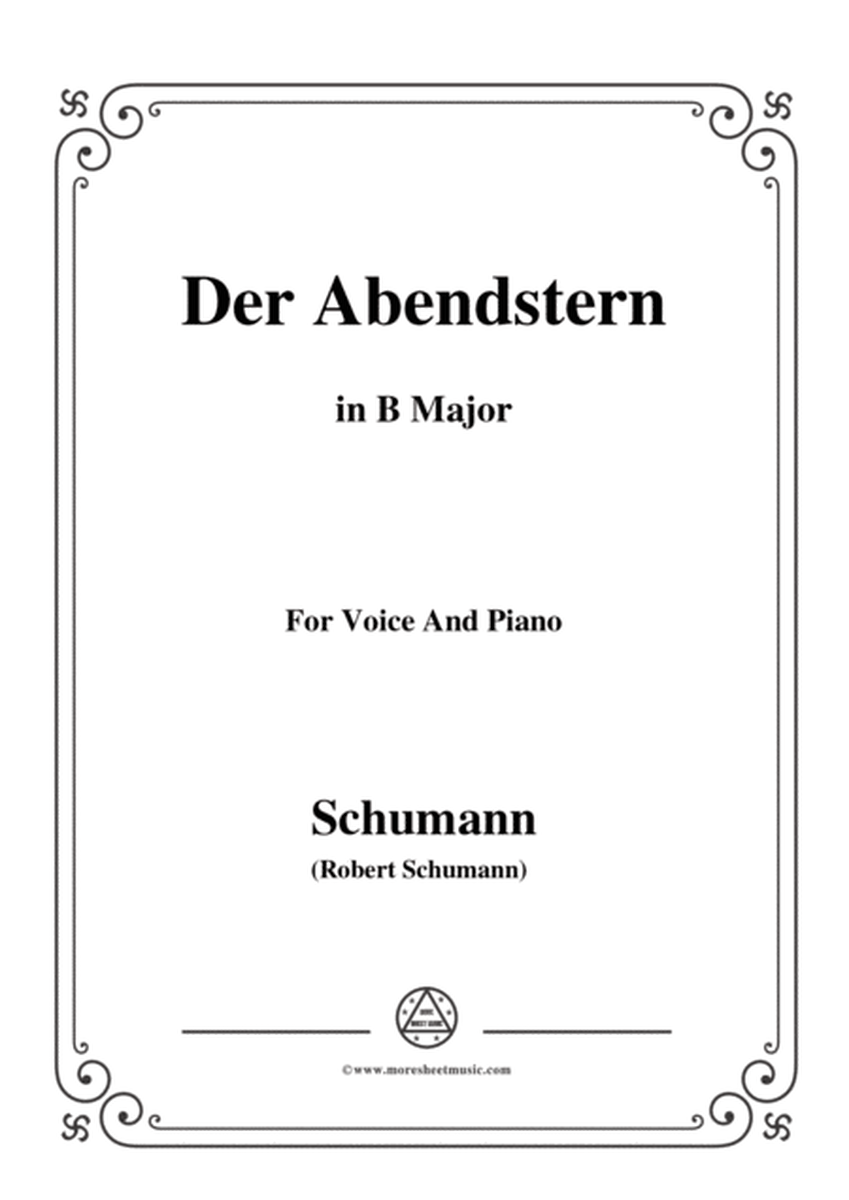 Schumann-Der Abendstern,in B Major,Op.79,No.1,for Voice and Piano image number null