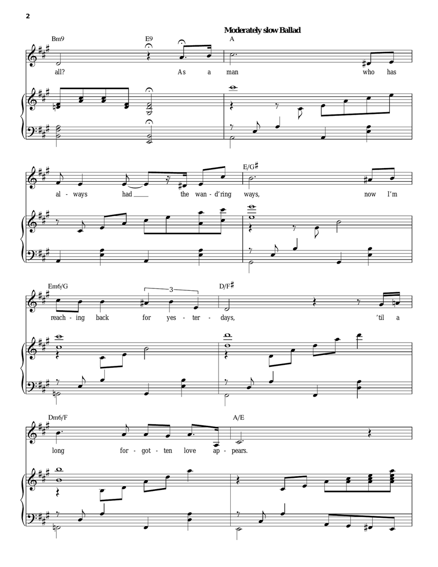 The September Of My Years Piano, Vocal scores gallery preview page 2