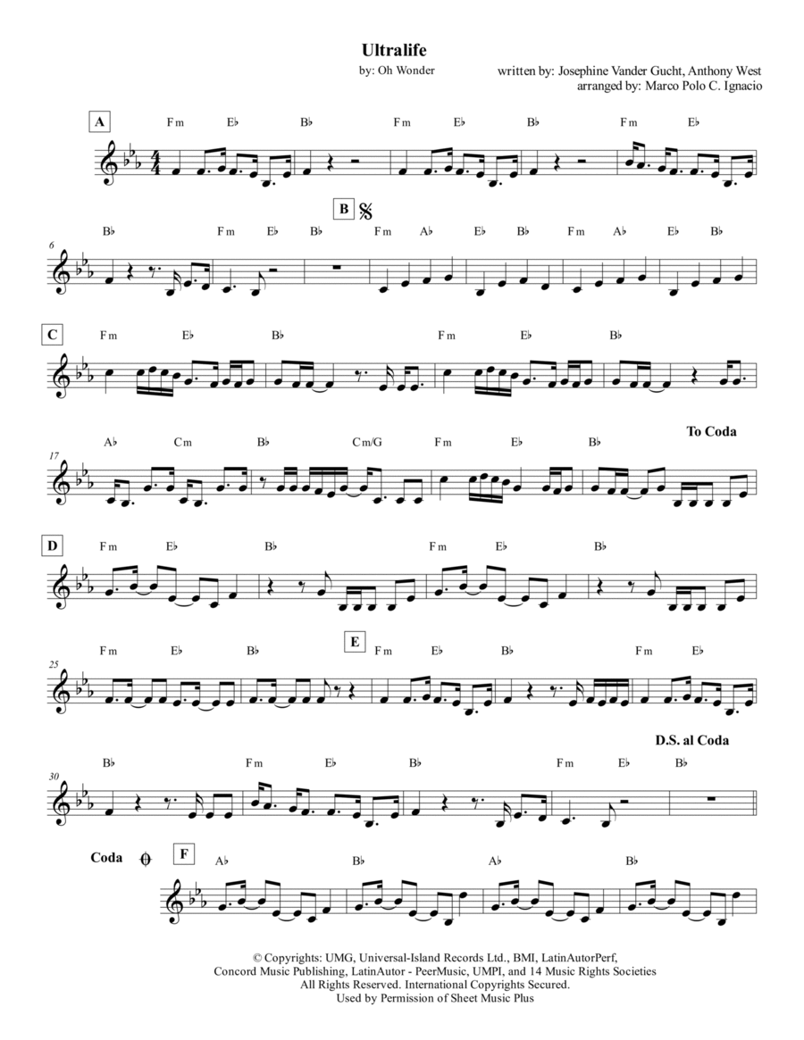 Ultralife Piano scores gallery preview page 1