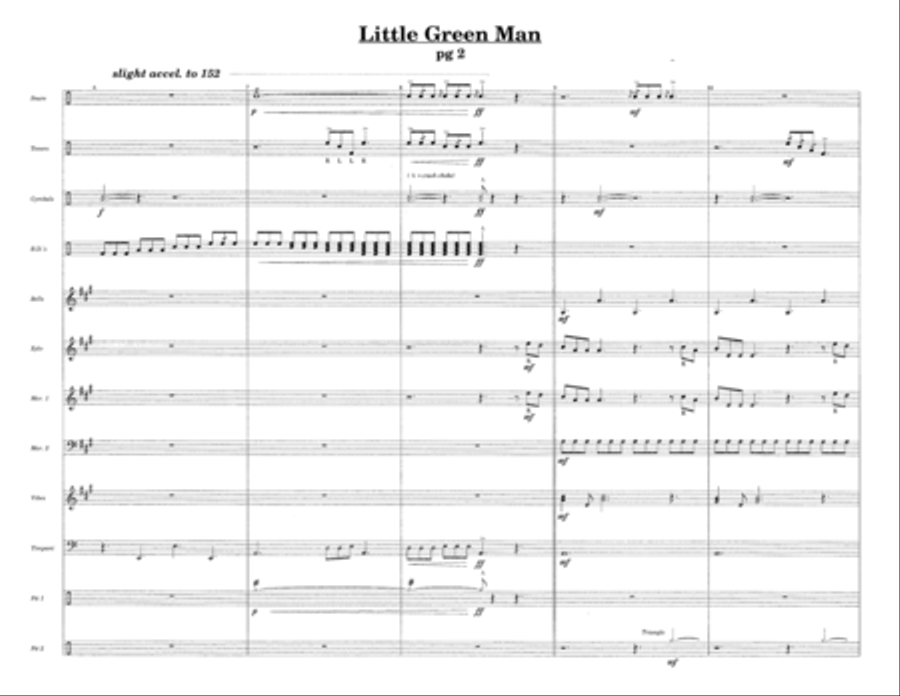 Little Green Man w/Tutor Tracks Percussion Ensemble scores gallery preview page 4