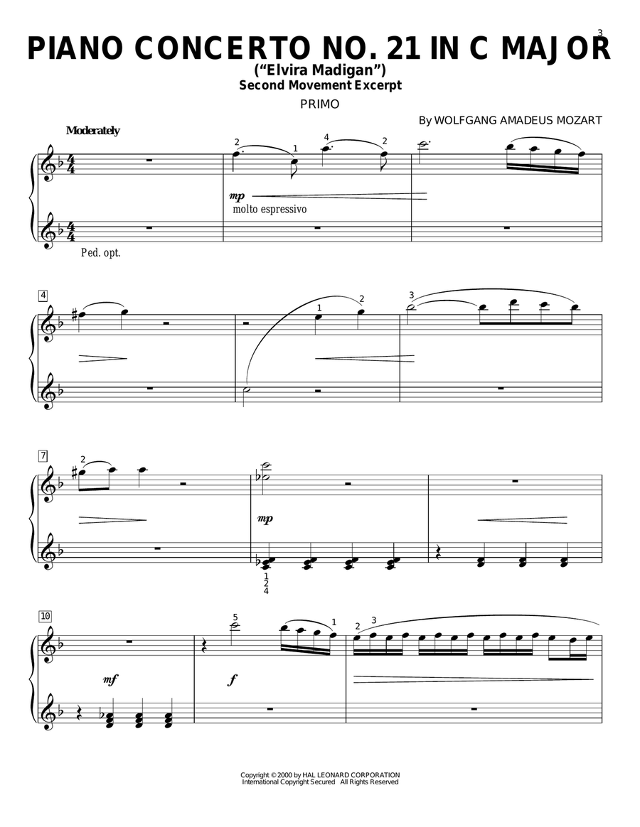 Piano Concerto No. 21 in C Major (