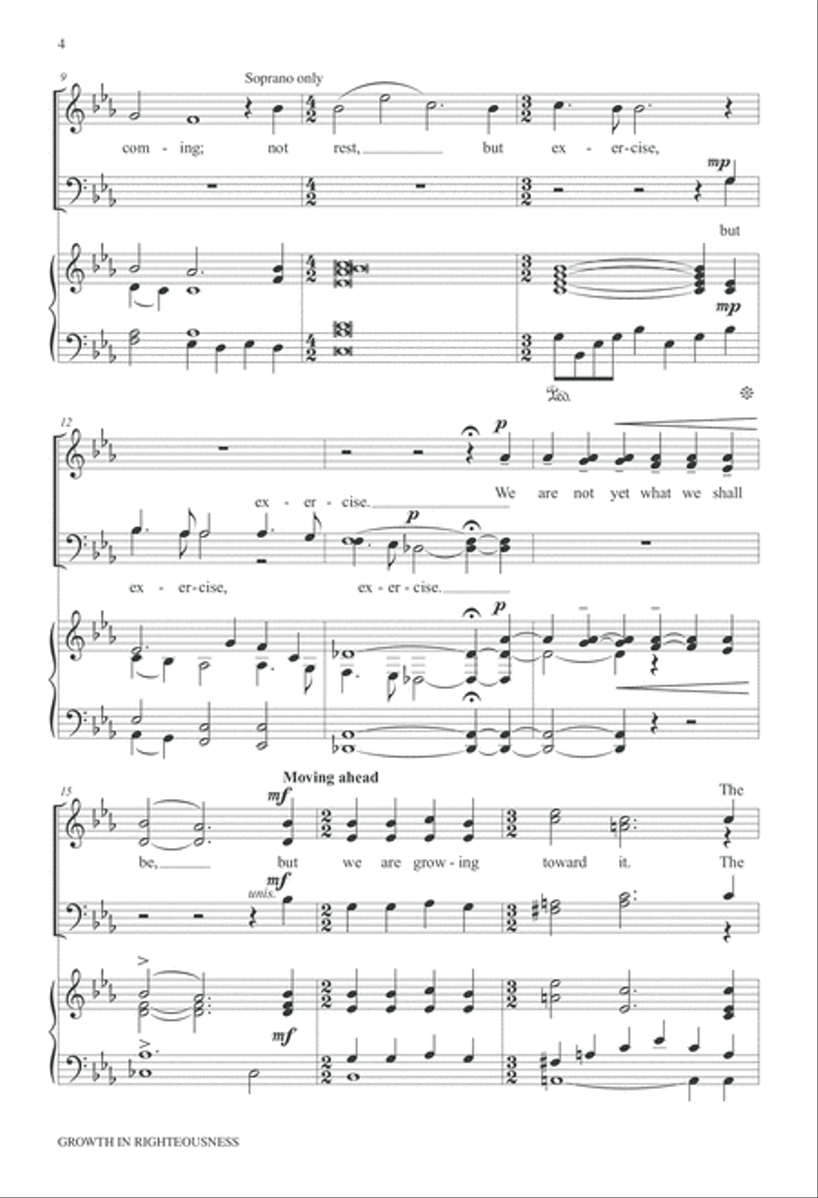 Growth in Righteousness 4-Part scores gallery preview page 4
