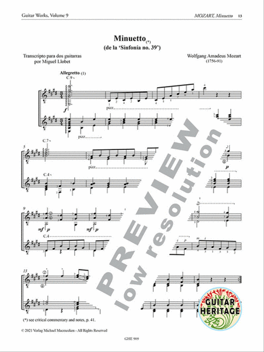 Works for Guitar Duo Vol. 9 Classical Guitar scores gallery preview page 2