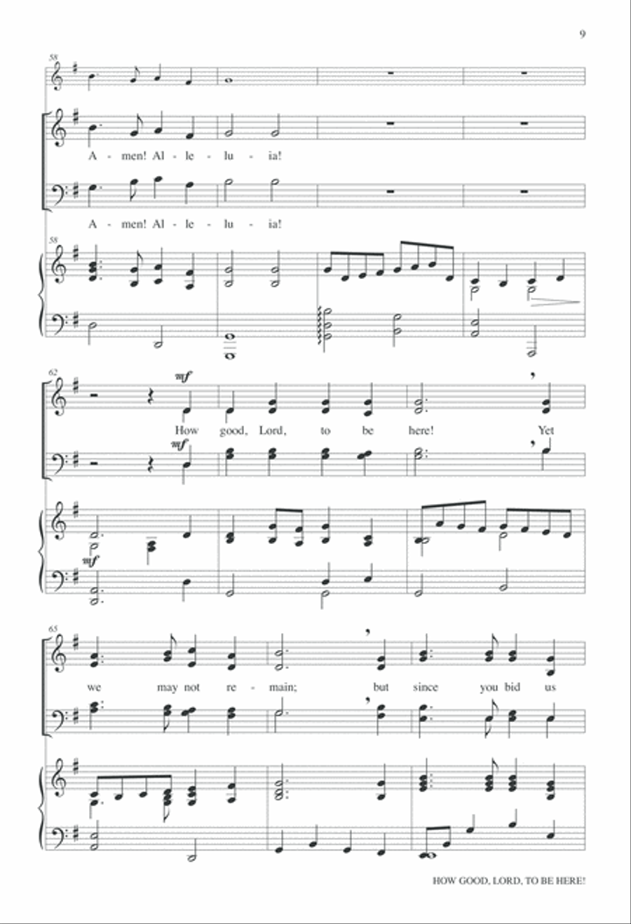 How Good Lord to be Here How Good Lord to be Here 4-Part scores gallery preview page 9