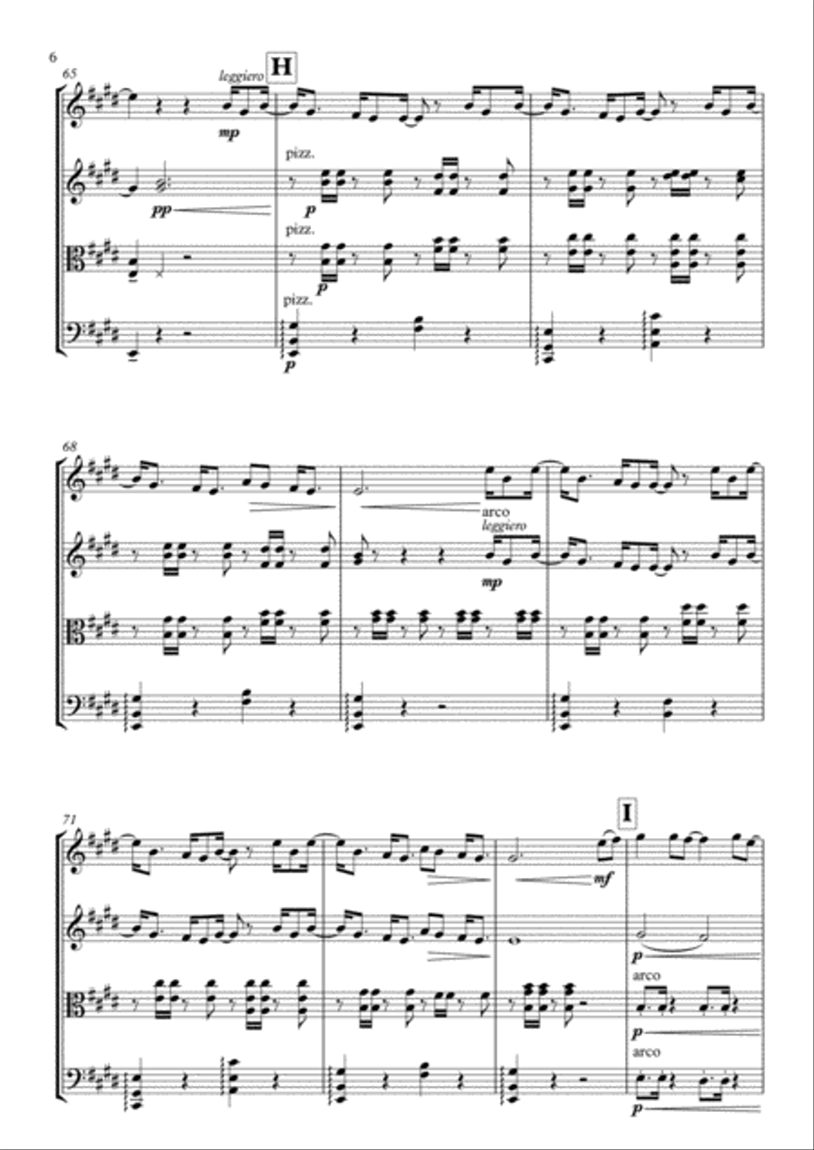 Love Yourself String Quartet scores gallery preview page 6