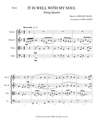 It Is Well With My Soul (String Quartet Score and Parts)