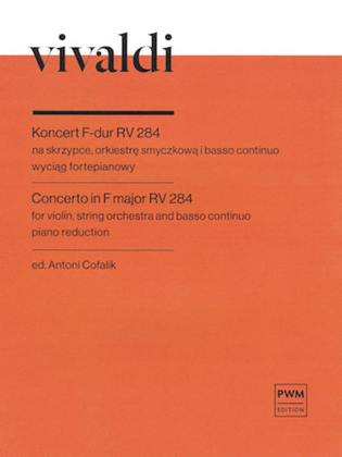 Book cover for Concerto in F Major, RV284