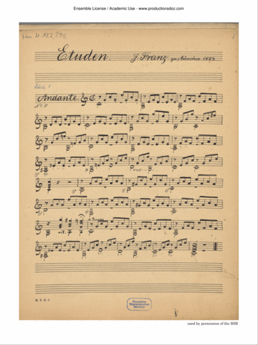 9 Studies Classical Guitar scores gallery preview page 3