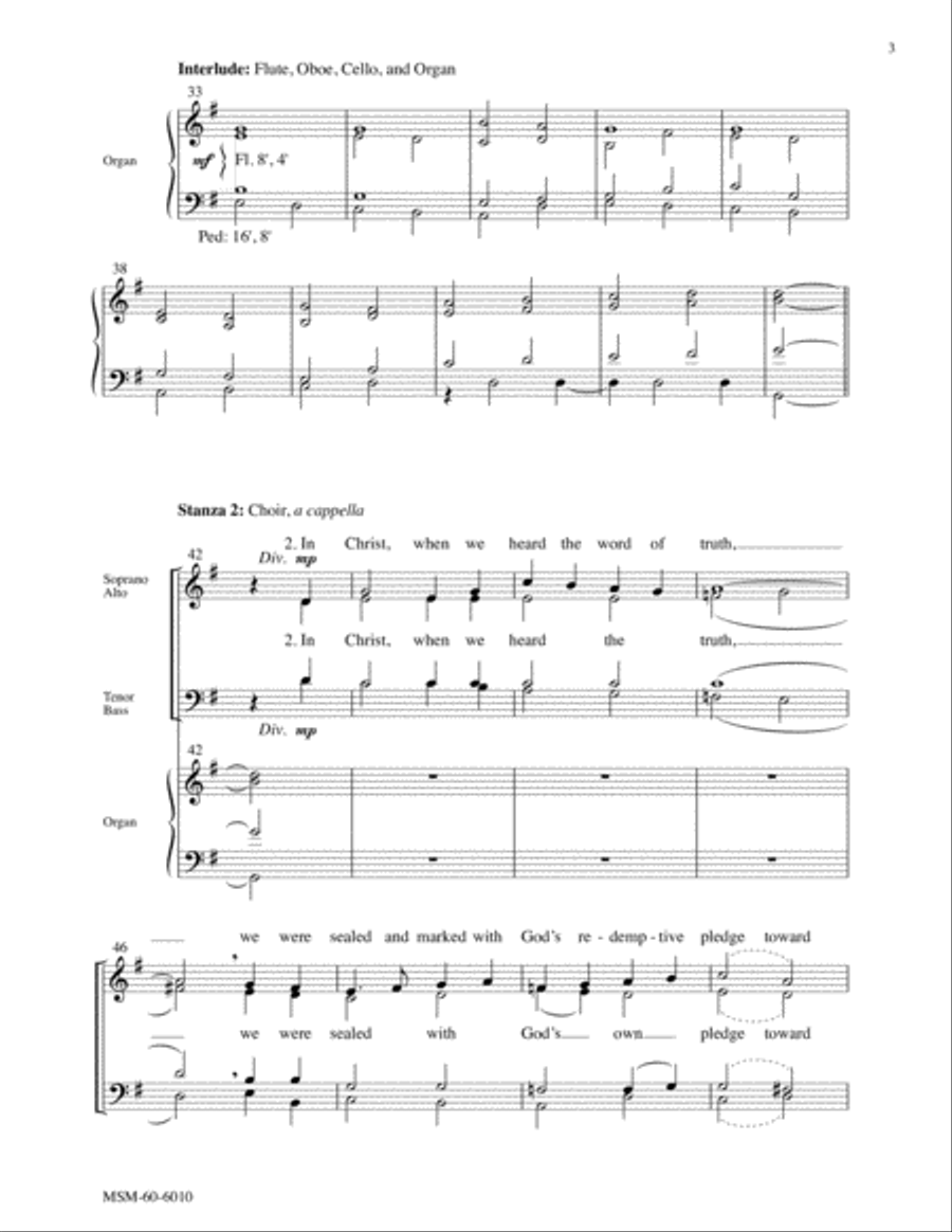 In Christ an Inheritance Is Ours 4-Part scores gallery preview page 4