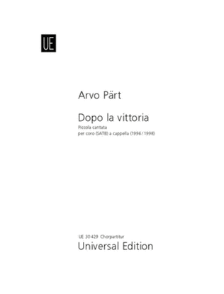Book cover for Dopo La Vittoria Mixed Choir