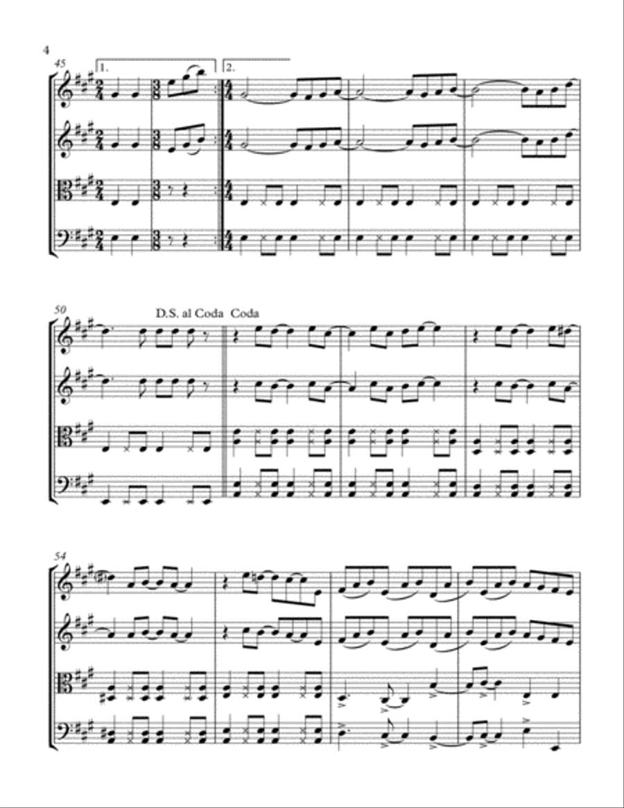 Here Comes The Sun Here Comes The Sun String Quartet scores gallery preview page 5