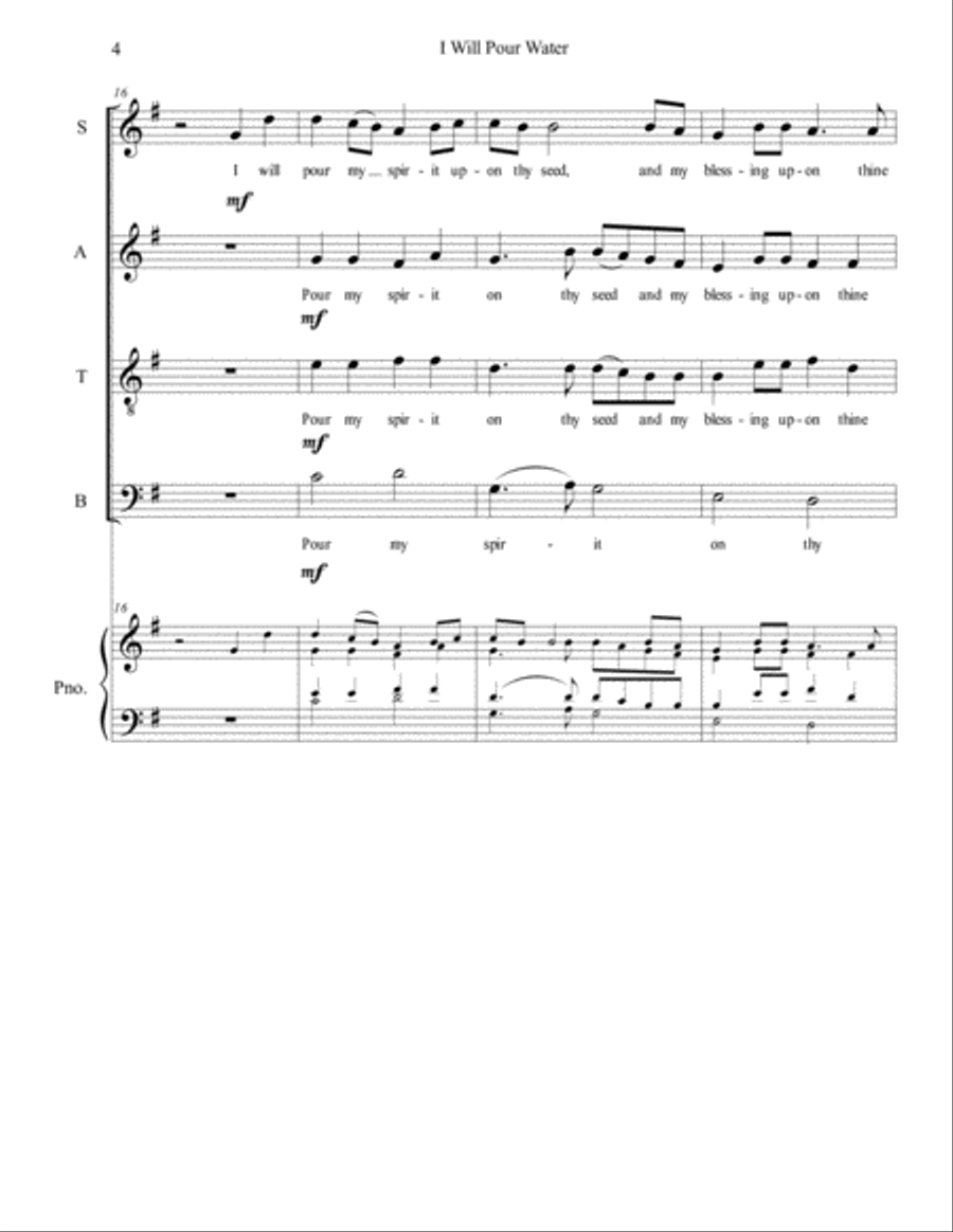 I Will Pour Water I Will Pour Water 4-Part scores gallery preview page 4