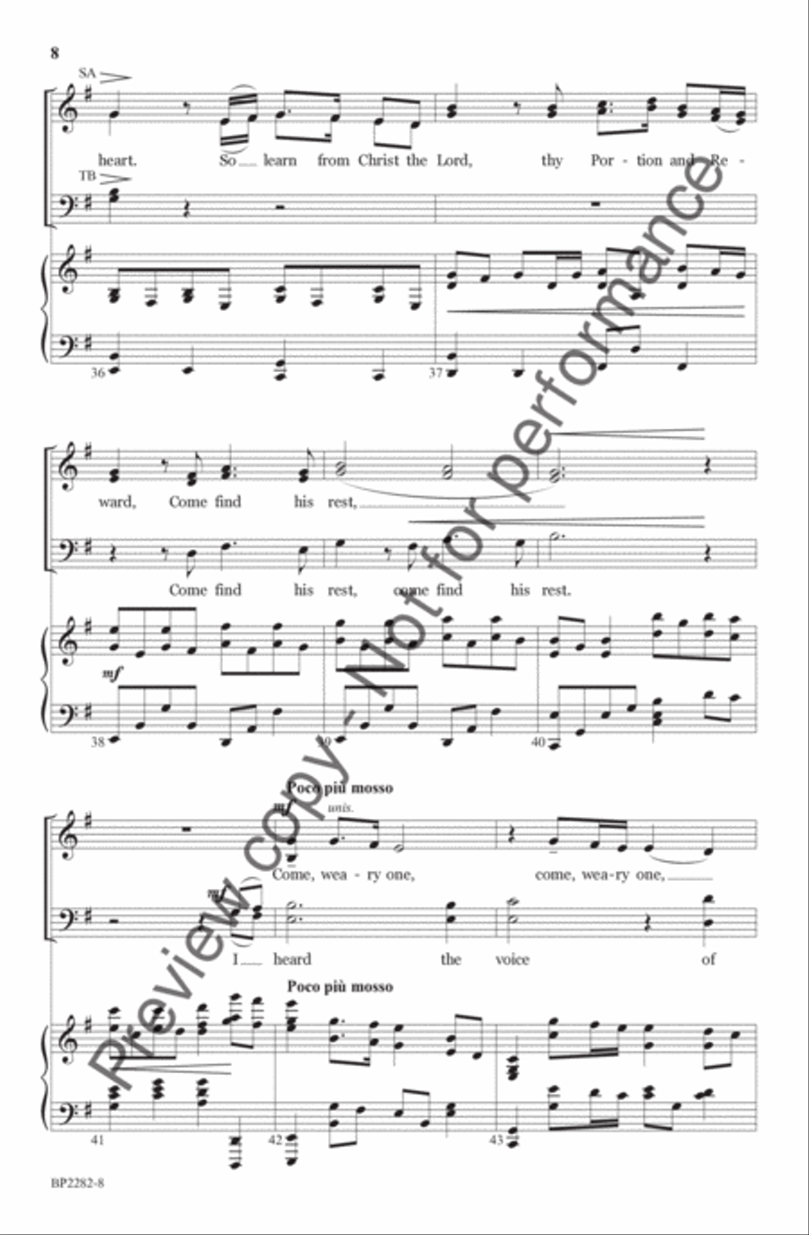 Come Find His Rest 4-Part scores gallery preview page 9