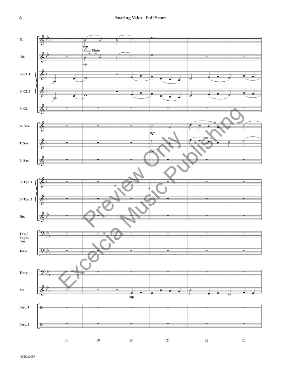 Soaring Valor (Score) Concert Band scores gallery preview page 7