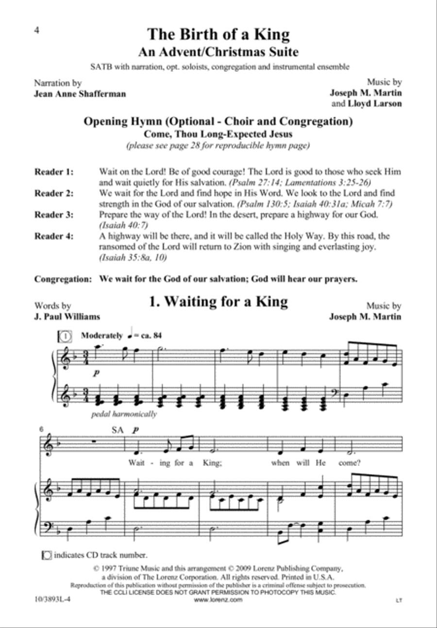 The Birth of a King 4-Part scores gallery preview page 4