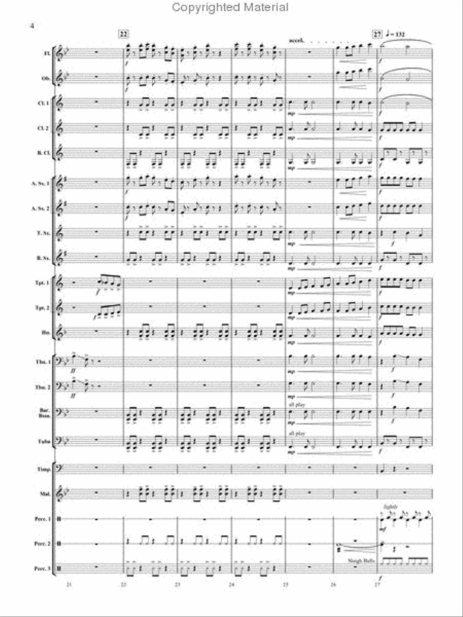 Santa's Big Adventure Concert Band scores gallery preview page 5