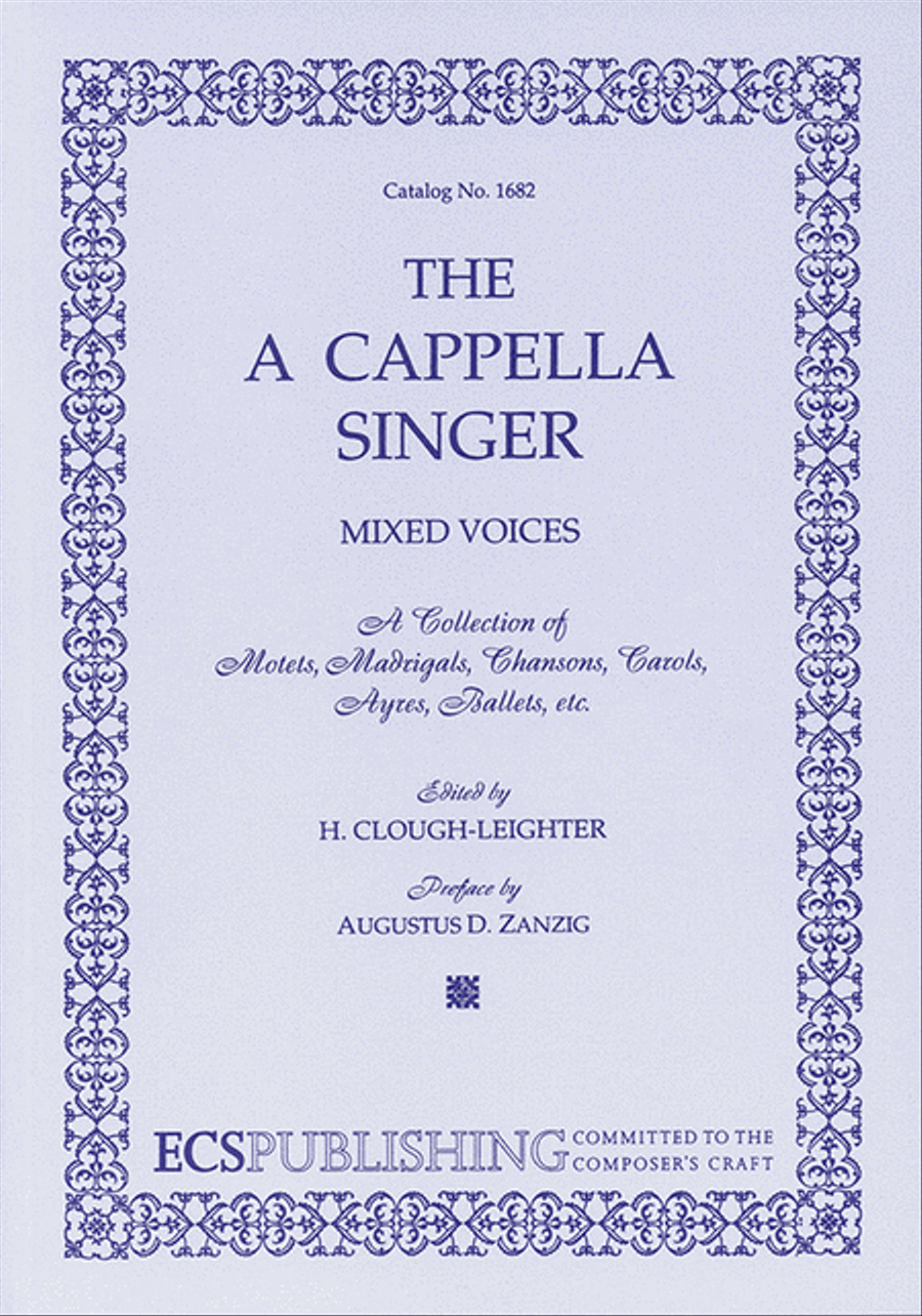 The A Cappella Singer (Choral Score) A Cappella scores gallery preview page 1